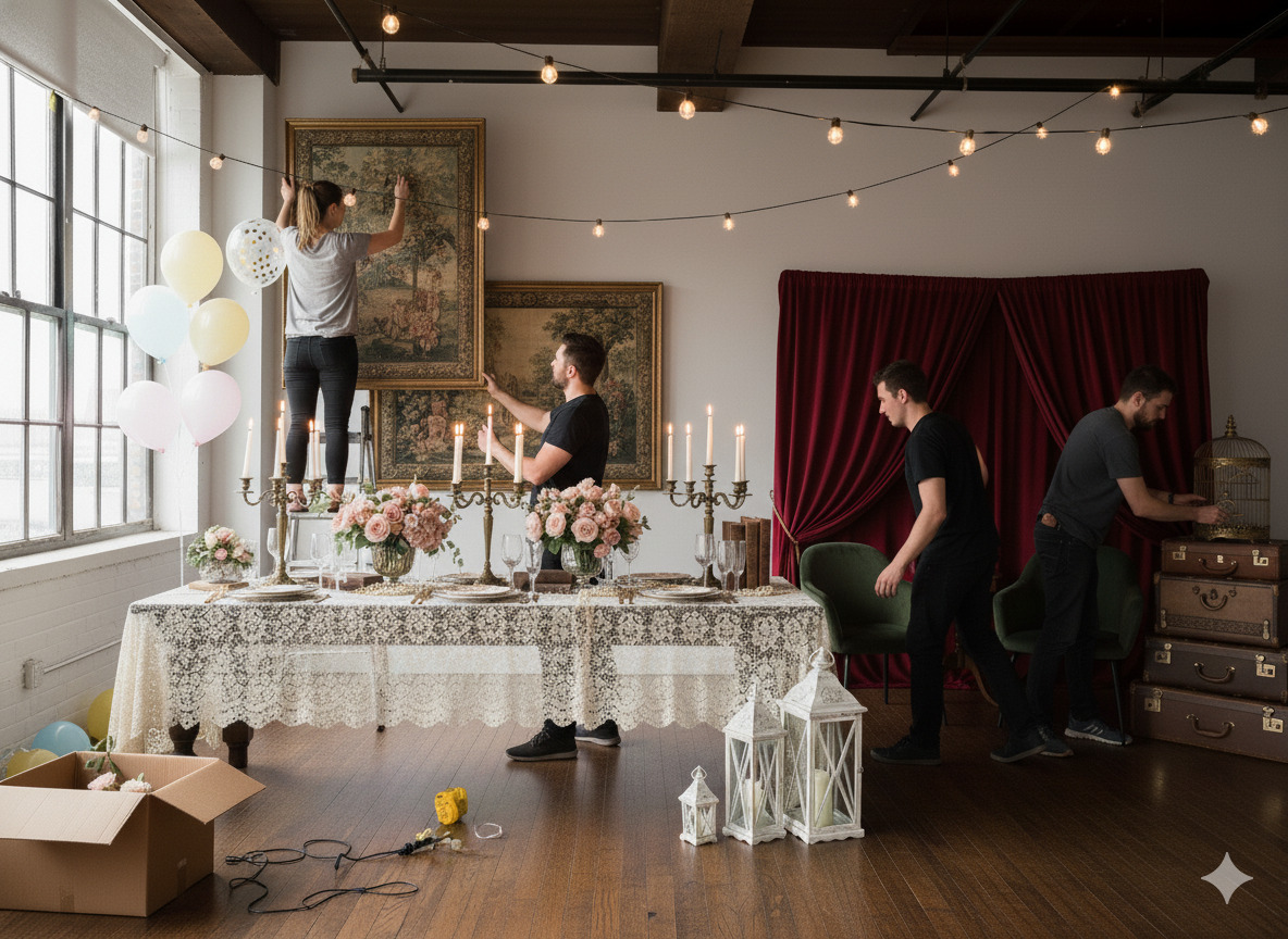 Our decoration team at work