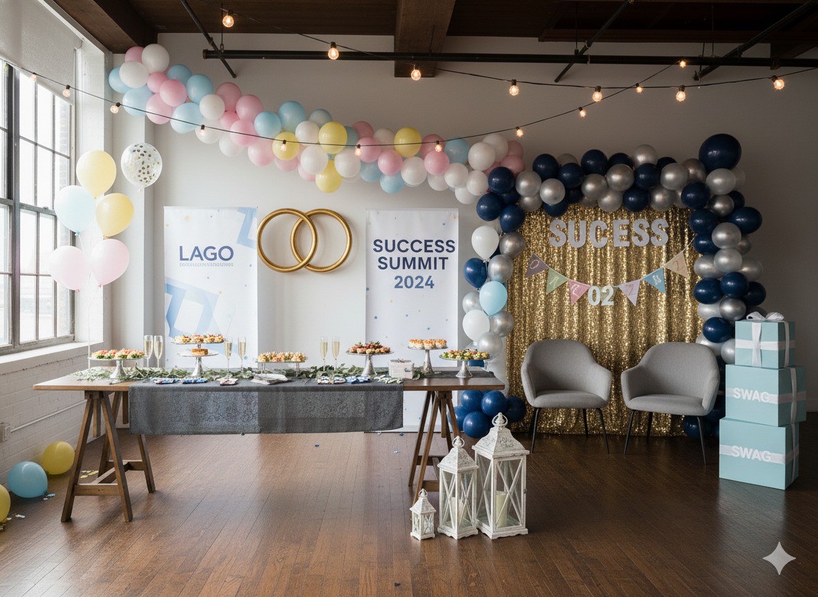 Corporate event decoration